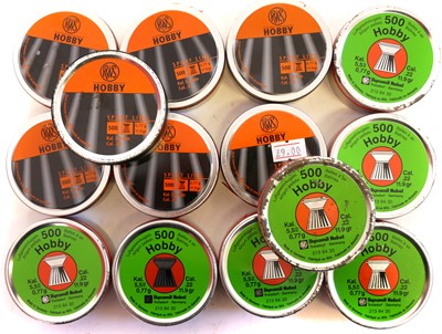 Lot 549 - RWS Hobby .22 (5.5) 11.9 grain pellets, 15 x...