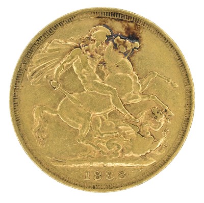 Lot 25 - Queen Victoria, Sovereign, 1888, Sydney Mint.