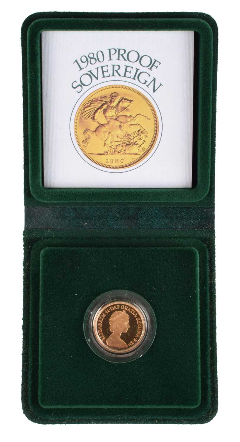 Lot 13 - Queen Elizabeth II, Gold Proof Sovereign, 1980.