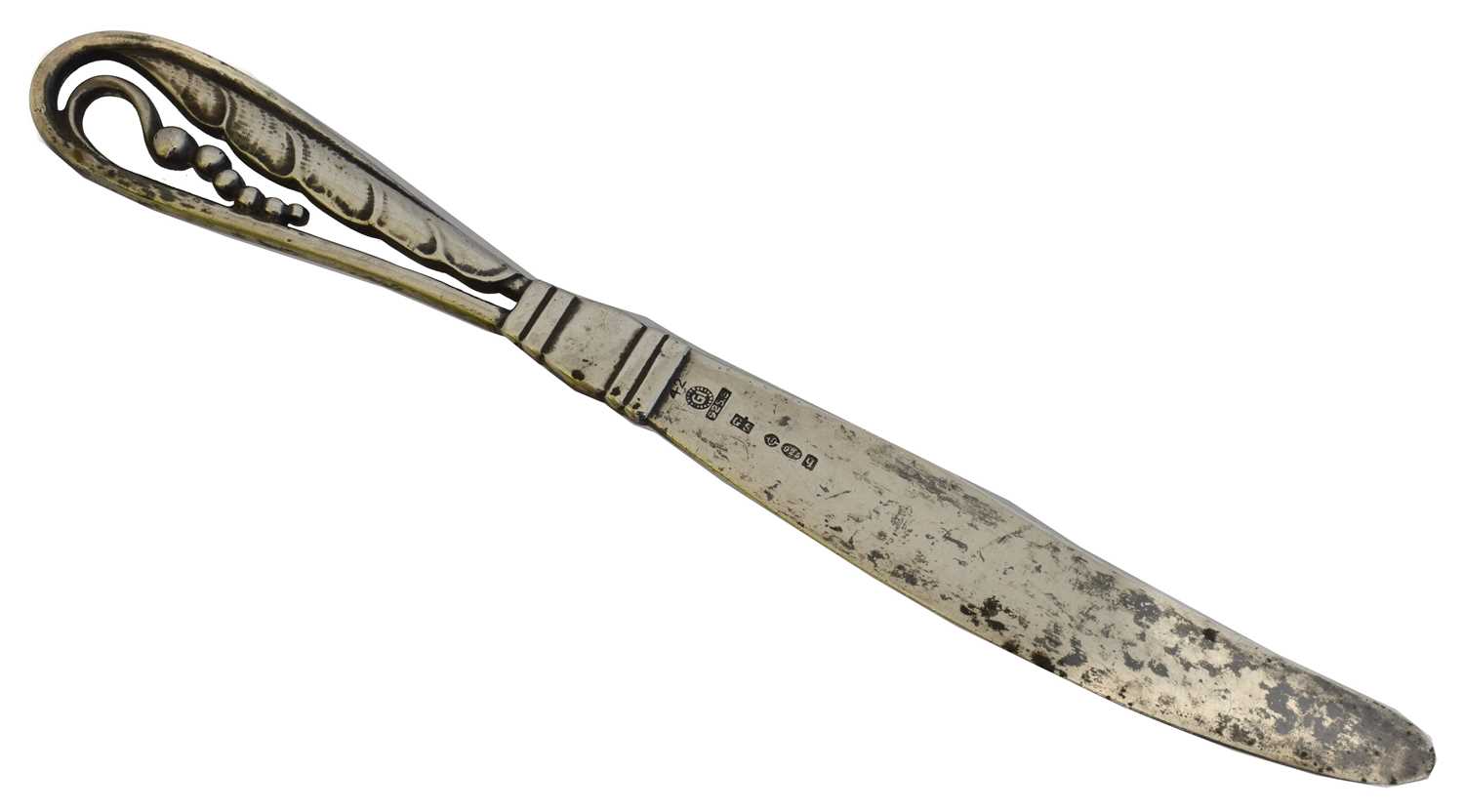 Lot 160 - A Georg Jensen silver butter knife