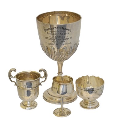 Lot 161 - A selection of Victorian and later silver cups