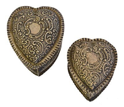 Lot 162 - Two Victorian silver trinket boxes