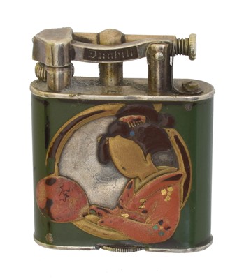 Lot 135 - A 1920s silver enamel Dunhill lighter