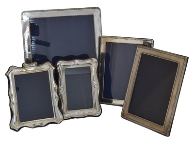 Lot 136 - A selection of silver frames