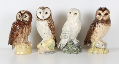 Lot 100 - A Set of Four Royal Doulton Owls