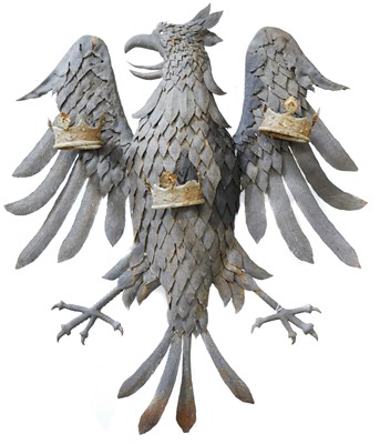 Lot 390 - A Large and Original Cast Iron Barclays Eagle Branch Sign