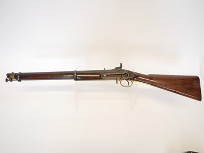 Lot 33 - Enfield Percussion cavalry carbine, 21 inch...