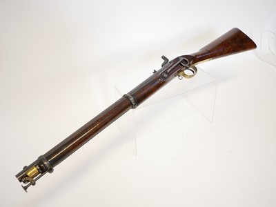 Lot 33 - Enfield Percussion cavalry carbine, 21 inch...