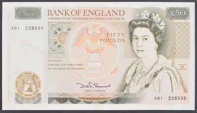 Lot 70 - A Series "D" Pictorial Issue (March 1981), Fifty Pounds banknote.