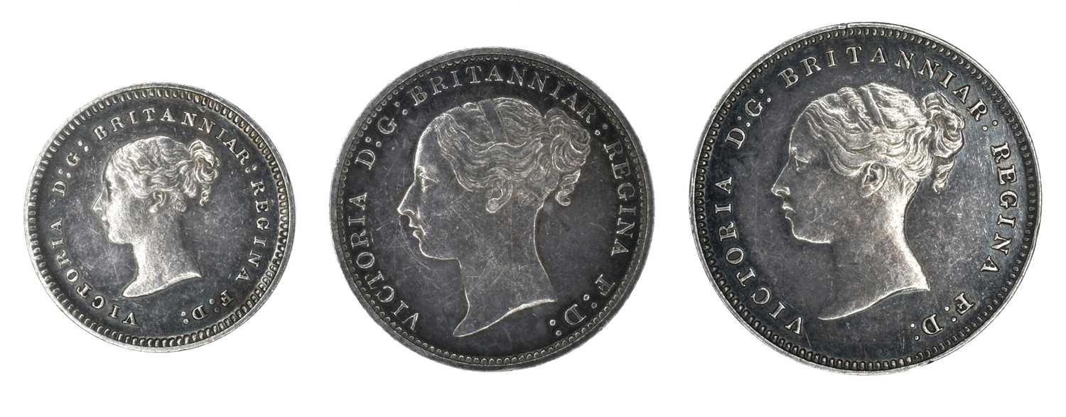 Lot 31 - Queen Victoria, part 1882 Maundy coin set (3).