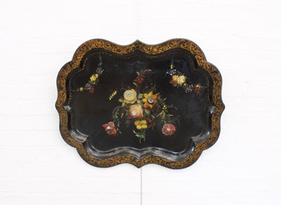 Lot 115 - A Large Victorian Papier-Maché Tray