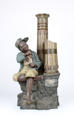 Lot 189 - A Large Late 19th Century Bohemian Pottery Figure by Johann Maresch