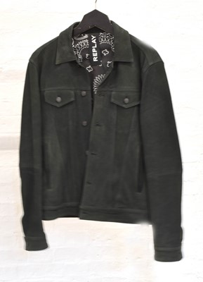 Lot 55 - A green suede Replay jacket