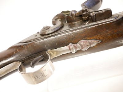 Lot 5 - Flintlock 24 bore pistol by Bennett made for...