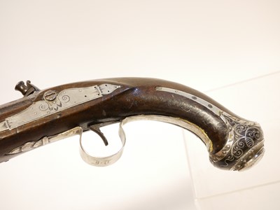 Lot 5 - Flintlock 24 bore pistol by Bennett made for...