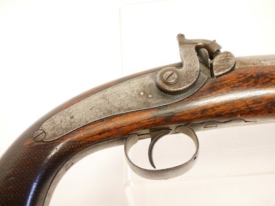 Lot 13 - Percussion 18 bore overcoat pistol, with...