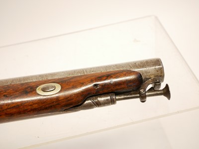 Lot 13 - Percussion 18 bore overcoat pistol, with...
