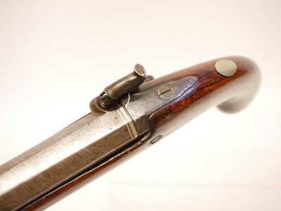 Lot 13 - Percussion 18 bore overcoat pistol, with...