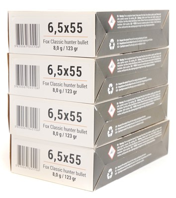 Lot 583 - 6.5x55 ammunition, 78 rounds Fox Classic...