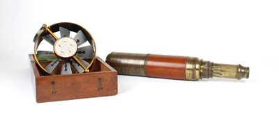 Lot 222 - A 19th Century Day or Night Three-Draw Telescope by Dolland London