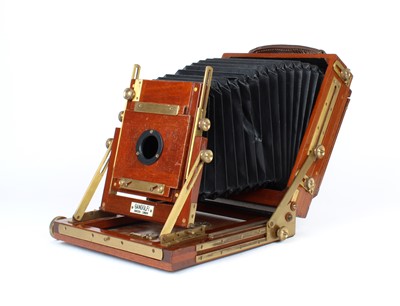 Lot 282 - A Half-Plate Field Mahogany and Brass-Bound Camera by Gandolfi