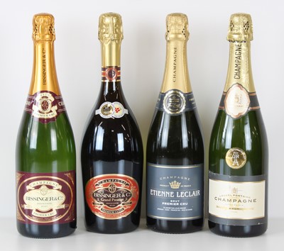 Lot 33 - 4 bottles Mixed Lot Fine Champagne