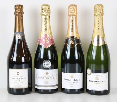 Lot 34 - 4 bottles Mixed Lot Fine Champagne