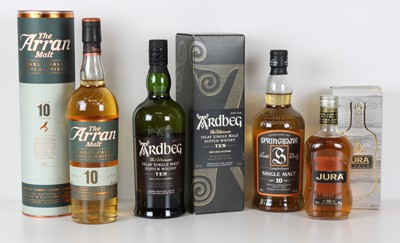 Lot 76 - 4 bottles (including) 1 half bottle Fine Western Highland Malt Whisky