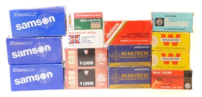 Lot 578 - Assorted pistol ammunition, to include 155 x...