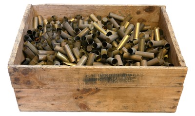 Lot 577 - Box of empty but primed brass 12 bore...
