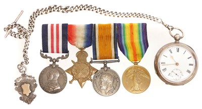 Lot 269 - WWI medal group, including the Military Medal...
