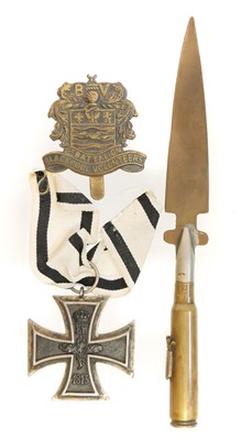 Lot 271 - German Iron cross, with suspension loop and...