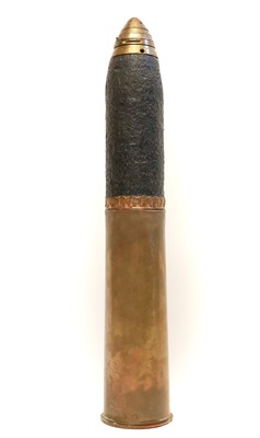 Lot 224 - Inert WW1 British 18 pounder shell, with 17-08...