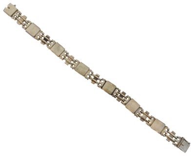 Lot 24 - A 1950s silver Georg Jensen bracelet, no. 48.