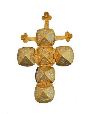 Lot 86 - A Masonic ball pendant.