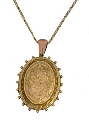 Lot 36 - A Victorian gold plated locket.