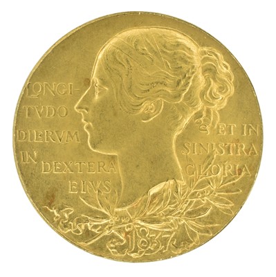 Lot 67 - A Victoria 1897 Diamond Jubilee gold medal, cased