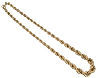 Lot 90 - A 9ct gold chain necklace.