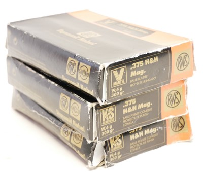 Lot 563 - .375 H&H ammunition, to include 60 rounds all...