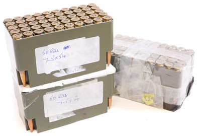 Lot 481 - 7.5x54 ammunition, 150 rounds with FMJ heads....
