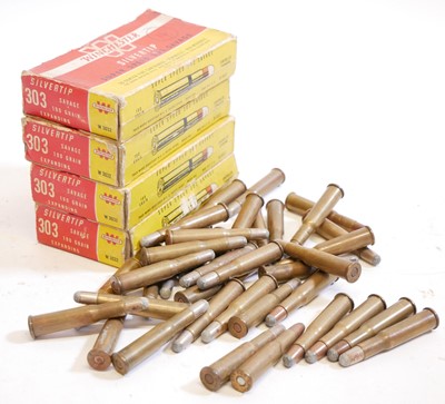 Lot 573 - .303 Savage ammunition, to include 73 rounds...