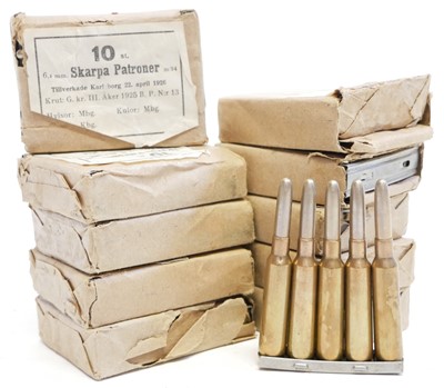 Lot 574 - 6.5 x 55mm Swedish ammunition, 100 rounds in...