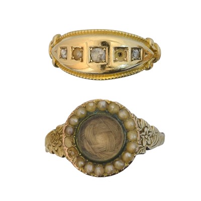 Lot 97 - Two 19th century dress rings.