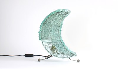 Lot 59 - "Demi-Lune" or "Mezza Luna" Stacked Glass Table Lamp
