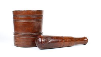 Lot 251 - A Large 18th Century Lignum Vitae Mortar and Pestle