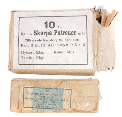 Lot 207 - Packet of inert German WWII 9mm ammunition...