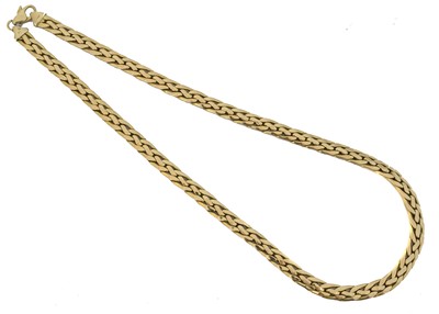 Lot 91 - A 9ct gold chain necklace.
