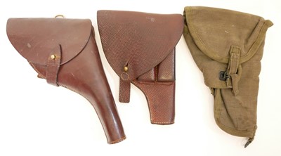 Lot 494 - Three holsters, for a Smith and Wesson .455...
