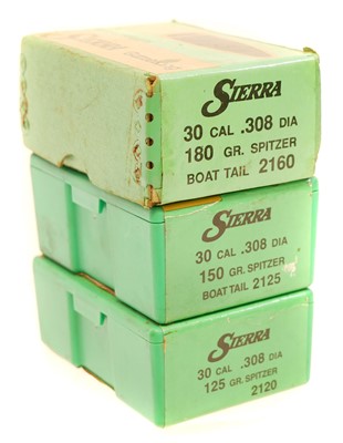 Lot 609 - Sierra 30 calibre bullets, to include three...