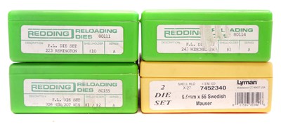 Lot 612 - Four die sets by Lyman and Redding, to include...